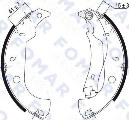 FOMAR Friction FO 0458 - Kit ganasce freno autozon.pro