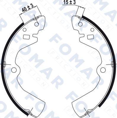 FOMAR Friction FO 0453 - Kit ganasce freno autozon.pro