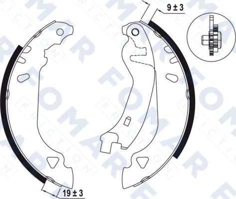 FOMAR Friction FO 0457 - Kit ganasce freno autozon.pro