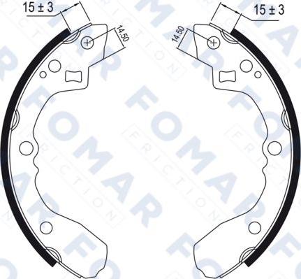 FOMAR Friction FO 0464 - Kit ganasce freno autozon.pro