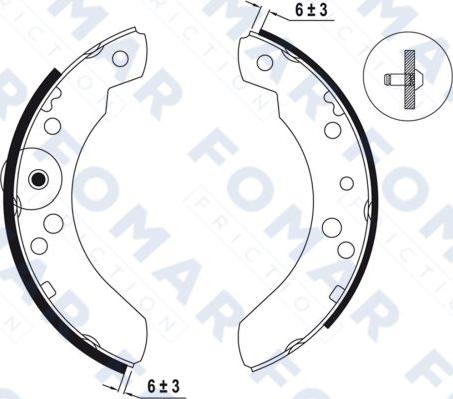 FOMAR Friction FO 0461 - Kit ganasce freno autozon.pro