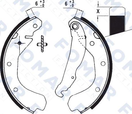 FOMAR Friction FO 0419 - Kit ganasce freno autozon.pro