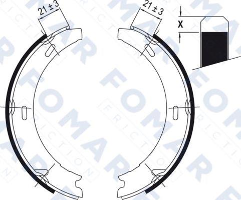 FOMAR Friction FO 0416 - Kit ganasce freno autozon.pro