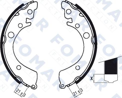 FOMAR Friction FO 0412 - Kit ganasce freno autozon.pro