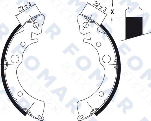 FOMAR Friction FO 0435 - Kit ganasce freno autozon.pro