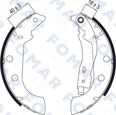 FOMAR Friction FO 0431 - Kit ganasce freno autozon.pro