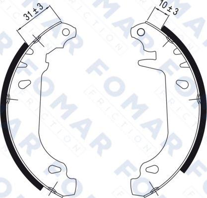 FOMAR Friction FO 0424 - Kit ganasce freno autozon.pro