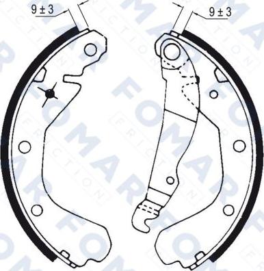 FOMAR Friction FO 0420 - Kit ganasce freno autozon.pro