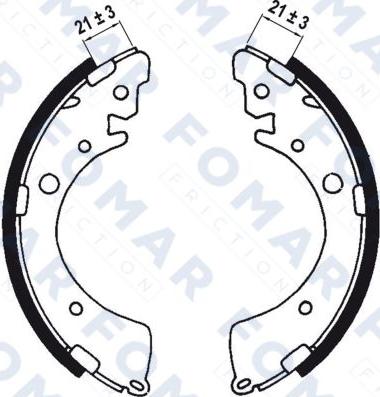 FOMAR Friction FO 0549 - Kit ganasce freno autozon.pro