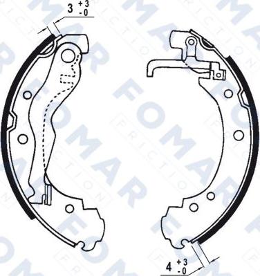 FOMAR Friction FO 0548 - Kit ganasce freno autozon.pro