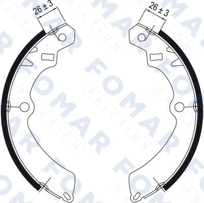 FOMAR Friction FO 0547 - Kit ganasce freno autozon.pro