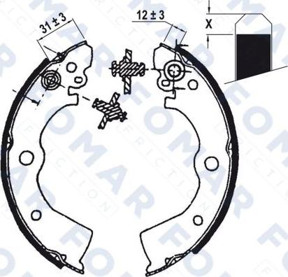 FOMAR Friction FO 0559 - Kit ganasce freno autozon.pro