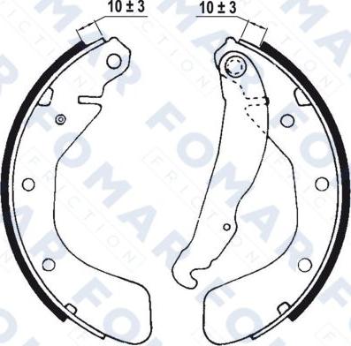 FOMAR Friction FO 0564 - Kit ganasce freno autozon.pro