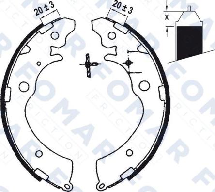 FOMAR Friction FO 0565 - Kit ganasce freno autozon.pro