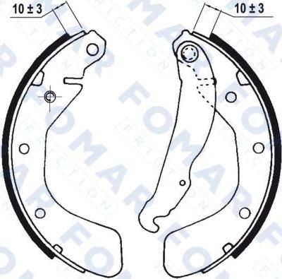 FOMAR Friction FO 0563 - Kit ganasce freno autozon.pro