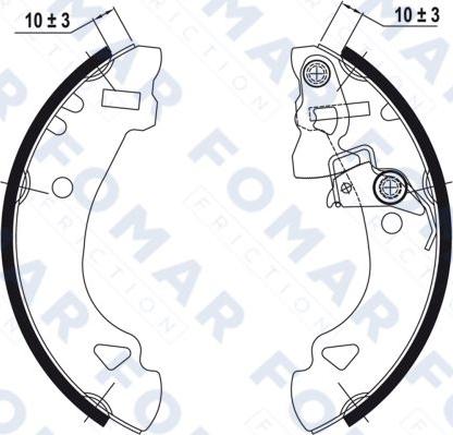 FOMAR Friction FO 0586 - Kit ganasce freno autozon.pro