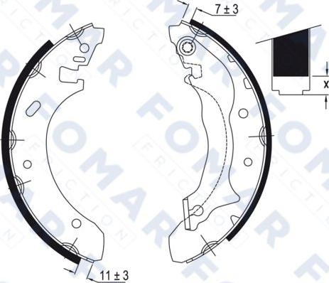 FOMAR Friction FO 0581 - Kit ganasce freno autozon.pro