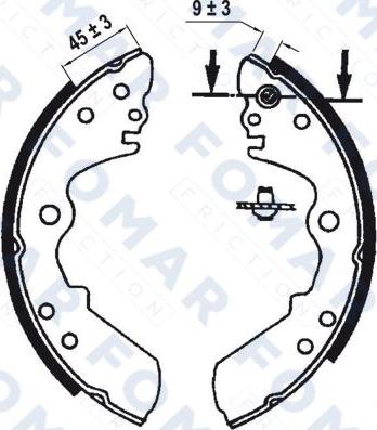 FOMAR Friction FO 0587 - Kit ganasce freno autozon.pro