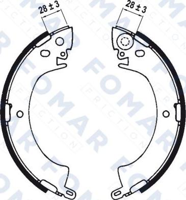 FOMAR Friction FO 0533 - Kit ganasce freno autozon.pro