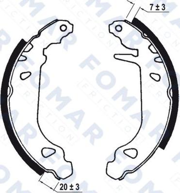 FOMAR Friction FO 0537 - Kit ganasce freno autozon.pro