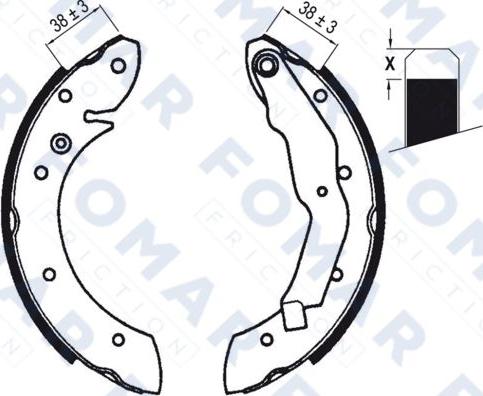 FOMAR Friction FO 0579 - Kit ganasce freno autozon.pro