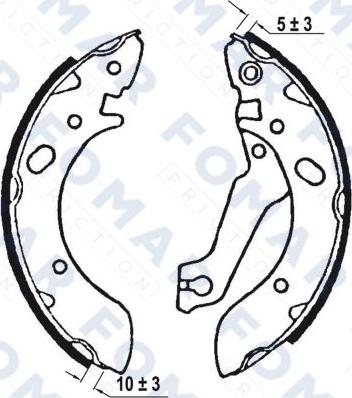 FOMAR Friction FO 0576 - Kit ganasce freno autozon.pro