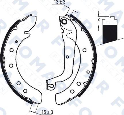 FOMAR Friction FO 0570 - Kit ganasce freno autozon.pro