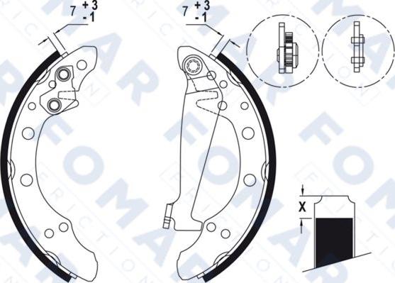 FOMAR Friction FO 0571 - Kit ganasce freno autozon.pro