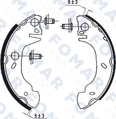 FOMAR Friction FO 0644 - Kit ganasce freno autozon.pro