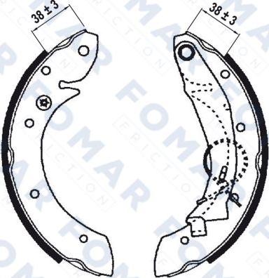 FOMAR Friction FO 0641 - Kit ganasce freno autozon.pro