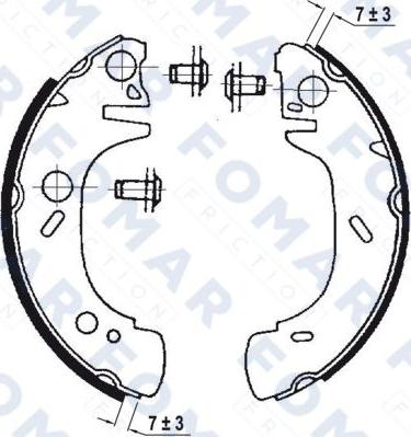 FOMAR Friction FO 0643 - Kit ganasce freno autozon.pro