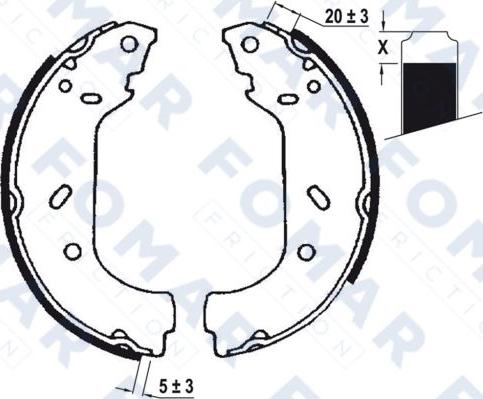 FOMAR Friction FO 0600 - Kit ganasce freno autozon.pro