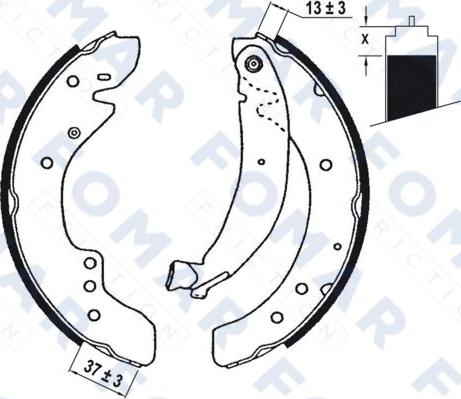 FOMAR Friction FO 0619 - Kit ganasce freno autozon.pro