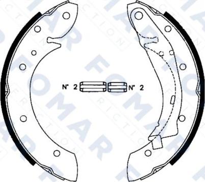 FOMAR Friction FO 0634 - Kit ganasce freno autozon.pro