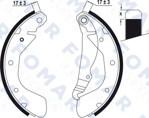 FOMAR Friction FO 0635 - Kit ganasce freno autozon.pro