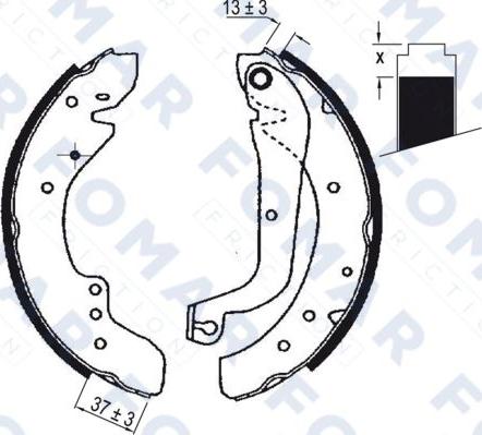 FOMAR Friction FO 0636 - Kit ganasce freno autozon.pro