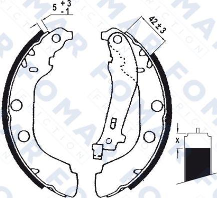 FOMAR Friction FO 0631 - Kit ganasce freno autozon.pro