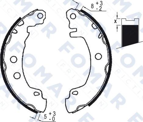 FOMAR Friction FO 0632 - Kit ganasce freno autozon.pro