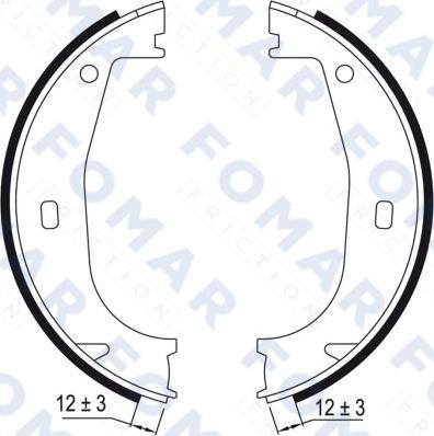 FOMAR Friction FO 0626 - Kit ganasce freno autozon.pro