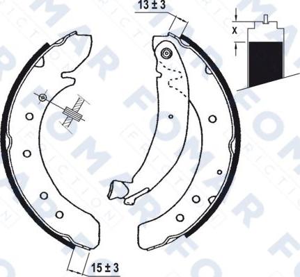 FOMAR Friction FO 0620 - Kit ganasce freno autozon.pro