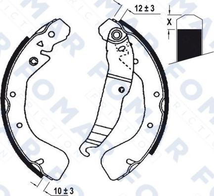 FOMAR Friction FO 0672 - Kit ganasce freno autozon.pro