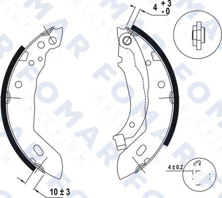 FOMAR Friction FO 0392 - Kit ganasce freno autozon.pro