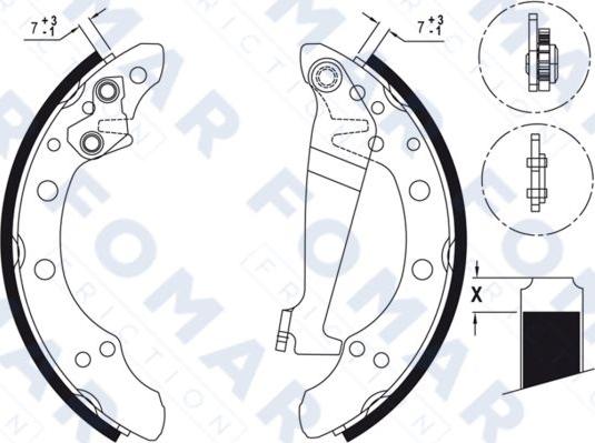 FOMAR Friction FO 0344 - Kit ganasce freno autozon.pro