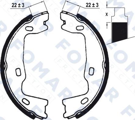 FOMAR Friction FO 0347 - Kit ganasce freno autozon.pro