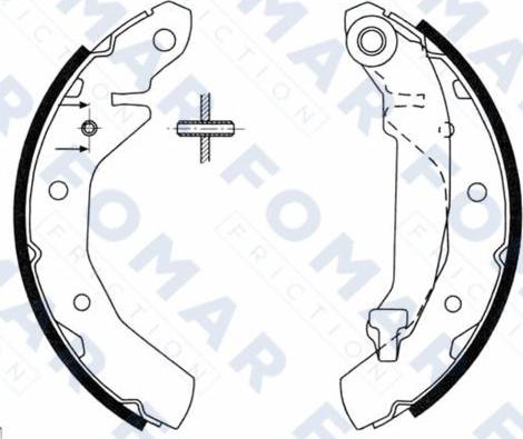 FOMAR Friction FO 0709 - Kit ganasce freno autozon.pro