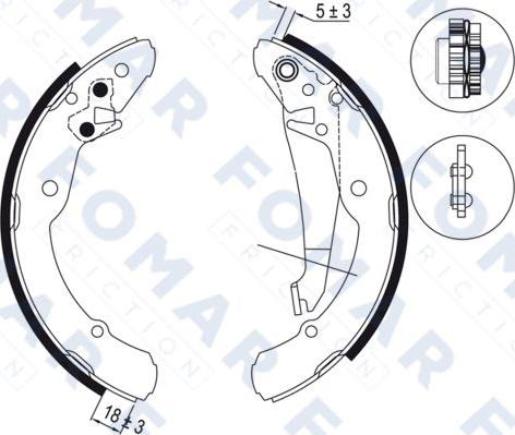 FOMAR Friction FO 0705 - Kit ganasce freno autozon.pro