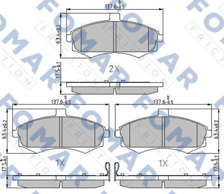 FOMAR Friction FO 899581 - Kit pastiglie freno, Freno a disco autozon.pro