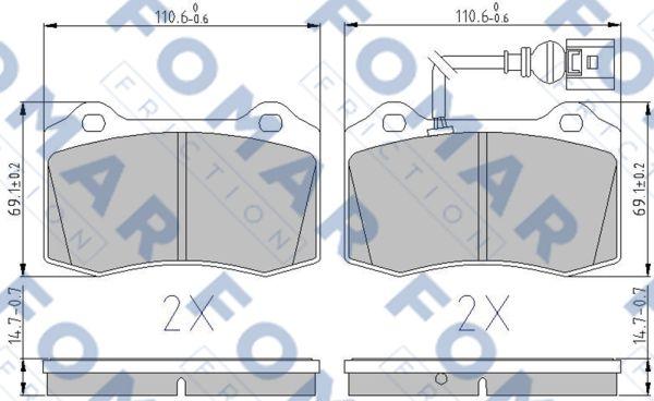 FOMAR Friction FO 899181 - Kit pastiglie freno, Freno a disco autozon.pro