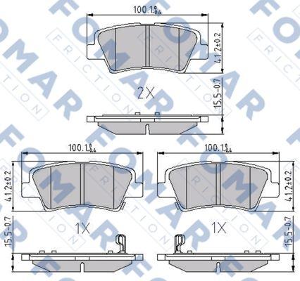 FOMAR Friction FO 899281 - Kit pastiglie freno, Freno a disco autozon.pro