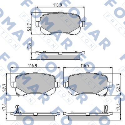 FOMAR Friction FO 895581 - Kit pastiglie freno, Freno a disco autozon.pro